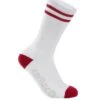 Carnac Stripe Perform Cycling Socks / White & Burgundy -Bikes Happy Store CLCASTRPCSWBU P1