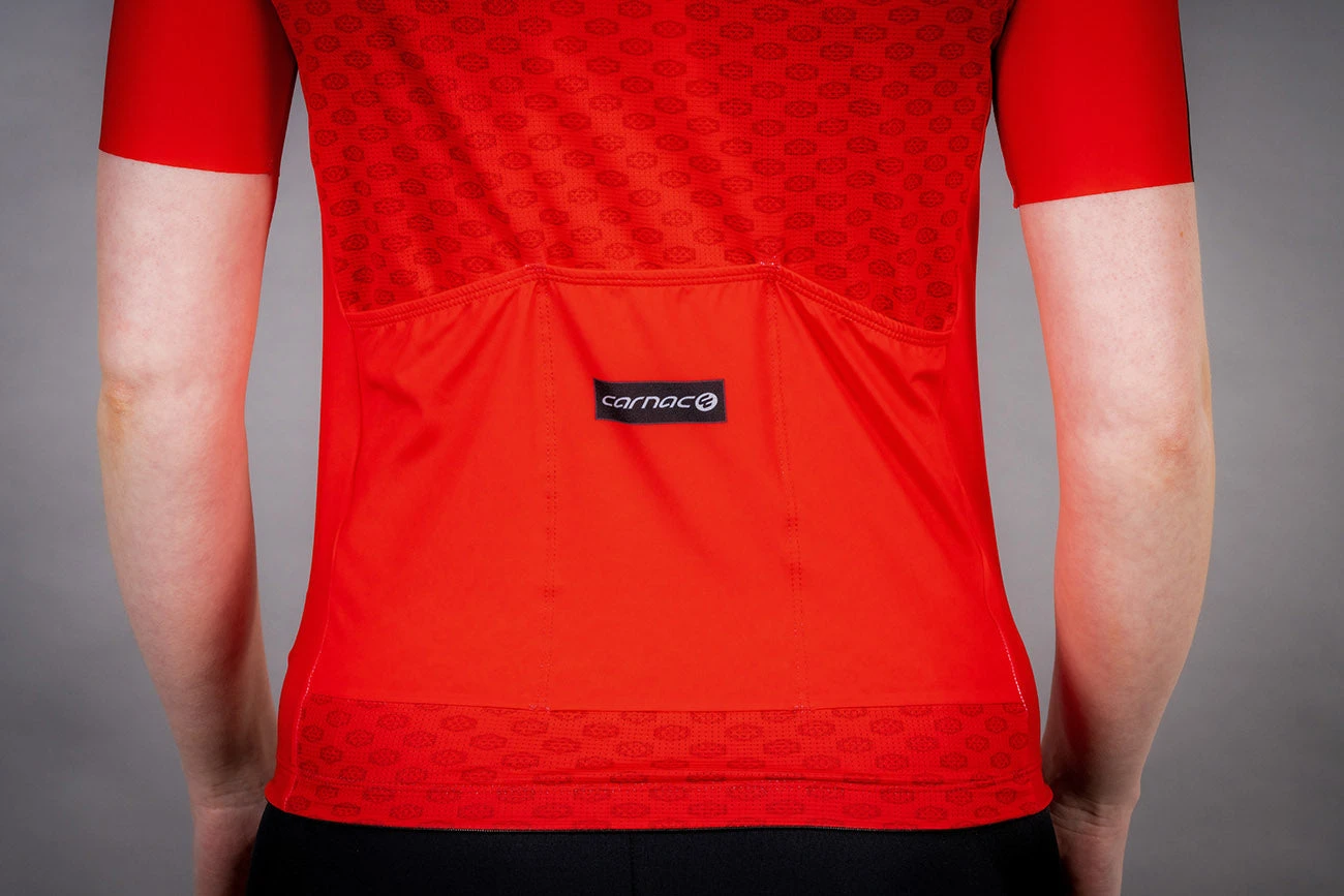 Carnac Women's Short Sleeve Jersey / Red 8 Carnac Women's Short Sleeve Jersey / Red - Image 6