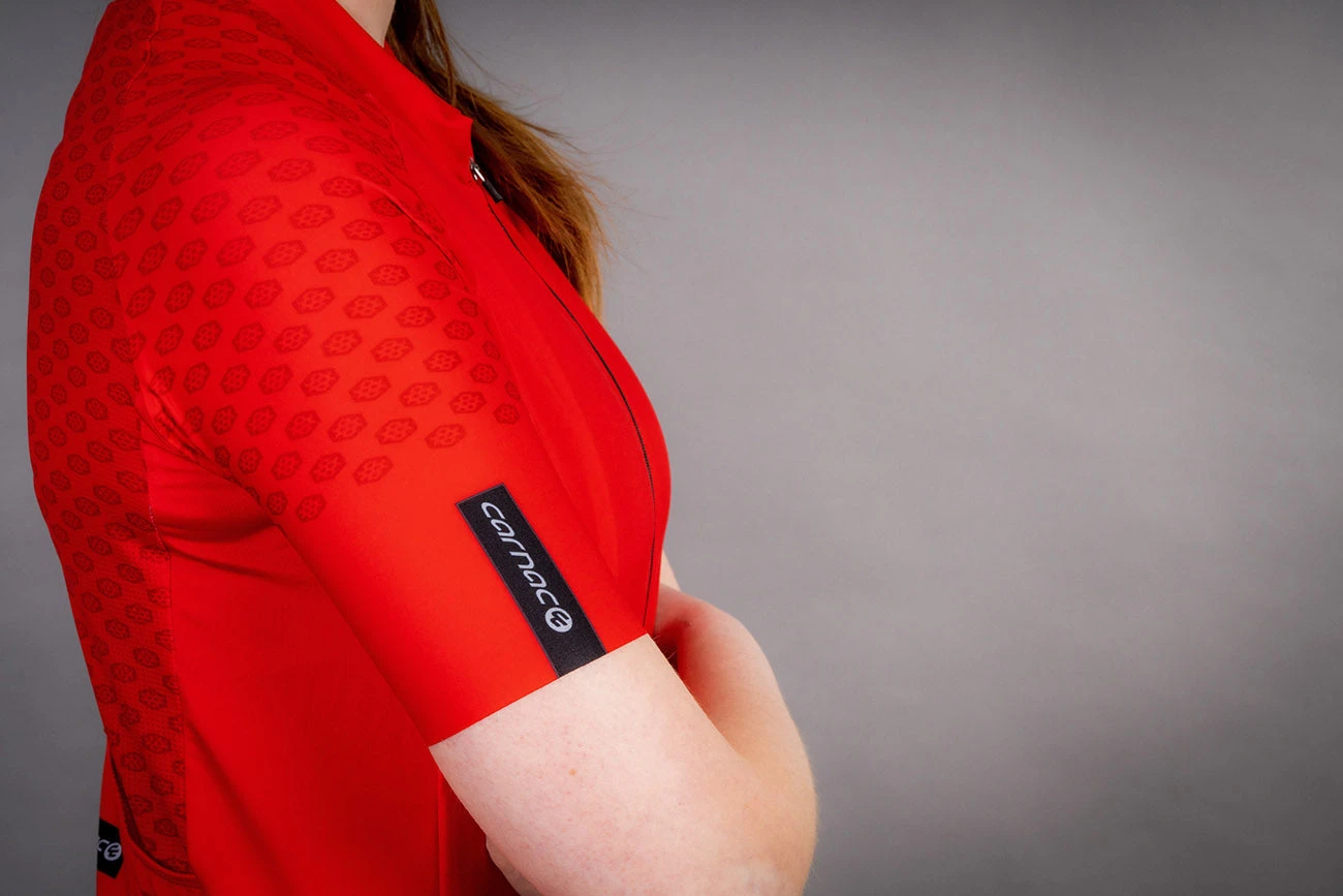 Carnac Women's Short Sleeve Jersey / Red 6 Carnac Women's Short Sleeve Jersey / Red - Image 4