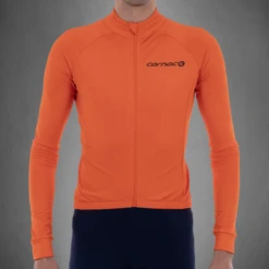 Carnac Men's Long Sleeve Cycling Jersey -Bikes Happy Store Long sleave jersey orange model
