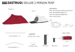 Zastrugi Deluxe 2 Person Tent 11 Zastrugi Deluxe 2 Person Tent -Bikes Happy Store Z2PDTENT P9