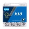 KMC X10 10 Speed Chain / 114 / Silver/Black -Bikes Happy Store k100a