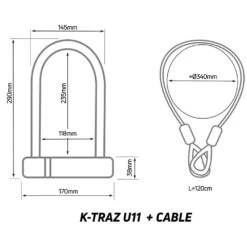 Zefal K-Traz U11 Bicycle Cable Lock -Bikes Happy Store zl331 02